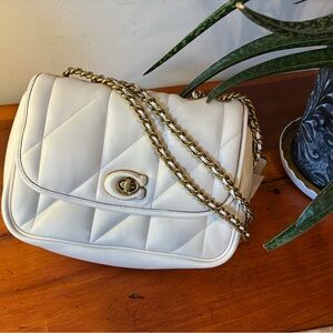 Coach Cream Madison Bag with Gold Details NWT